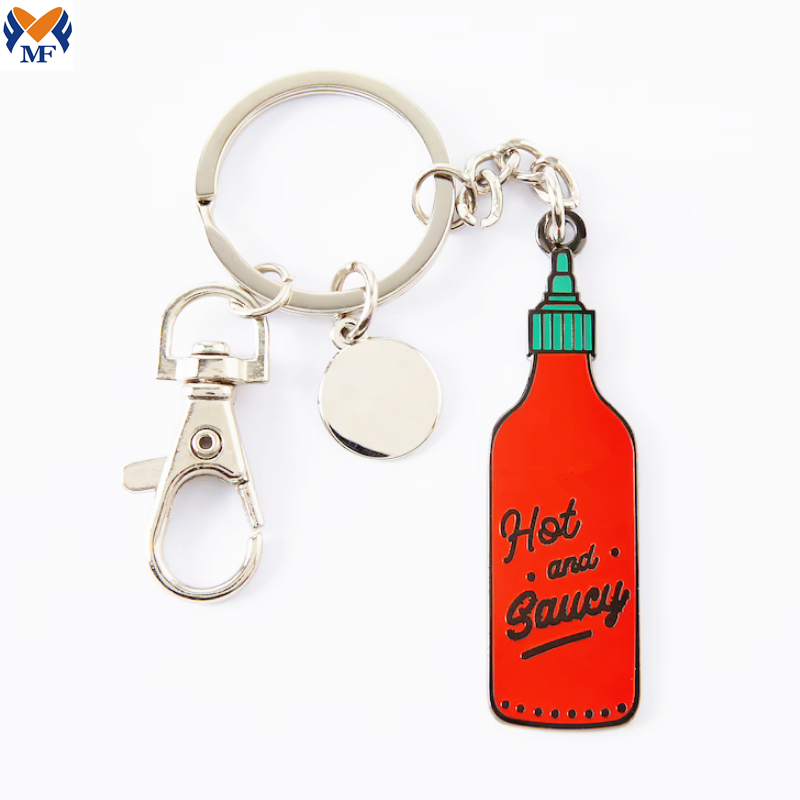 Saucy Enamel Keychain