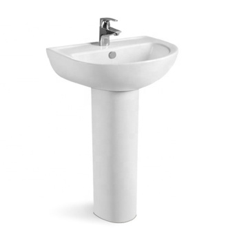 European Style Small Pedestal Ceramic Wash Basin Sink