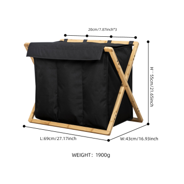Черная X-Frame с тремя отделениями для хранения вещей