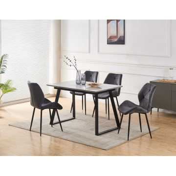 Mesa de jantar moderna Top de pedra sinterizada