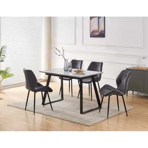 Mesa de jantar moderna Top de pedra sinterizada