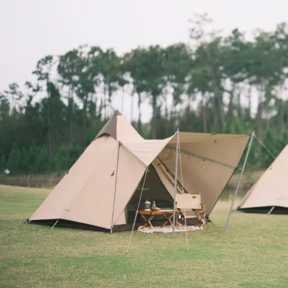 Vidalido Outdoor Camping Indian Pyramid Automatic Tent Double Rainproof for Sunshade and Sunscreen