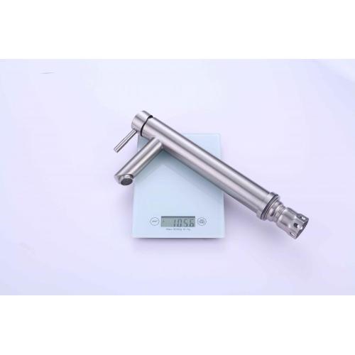 304-Stainless-Steel above counter Brushed Basin Mixer Faucet