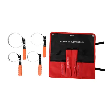 Universal 4 Pc Swivel Filter Wrench Set for Car Oil Filter Removal - Car Repair Tools