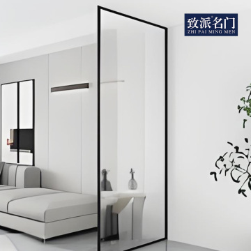 New porcelain black door at the entrance, modern