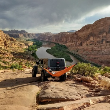 Trailer bar hitch cart butt play hammock children's favorite young people mount 4x4 off-road vehicle sports camping artifact