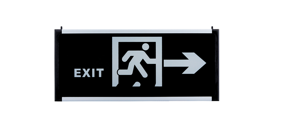 emergency exit sign of glass emergency exit sign of glass