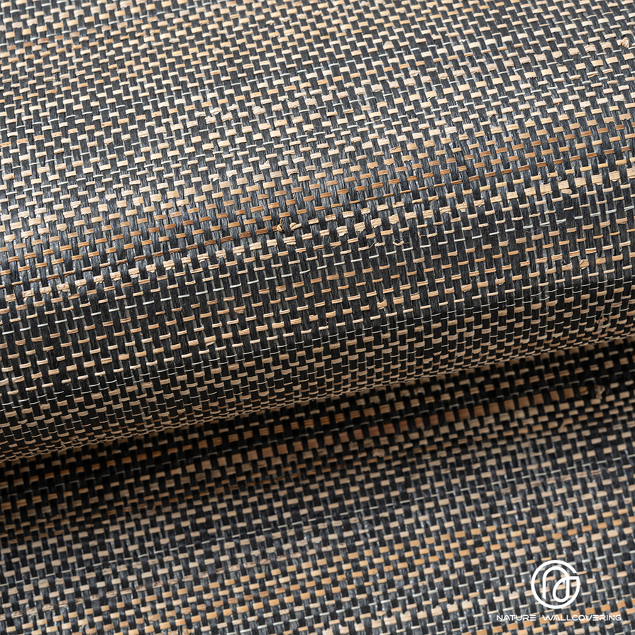 Décoration murale végétale à carreaux gris-brun de style naturel