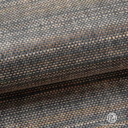 Décoration murale végétale à carreaux gris-brun de style naturel