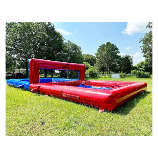 Backyard Party Rental: Inflatable Pool Bounce House & Volleyball Court