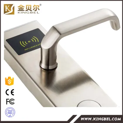 Stainless Steel hotel Key card door lock with lock systems
