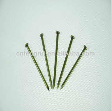 yellow coated concrete nails factory