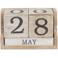 Bloques de calendario de escritorio perpetuo de madera