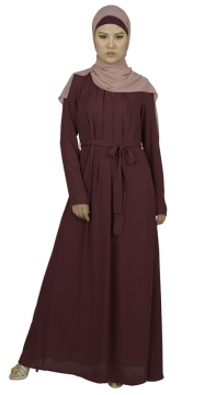 Einfaches Weinrot Tunika-Kleid