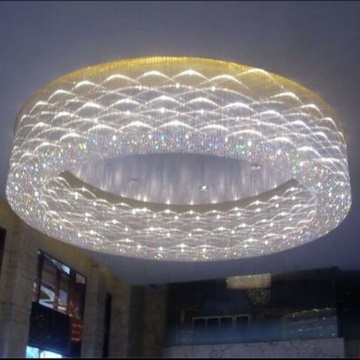 Big Round Crystal LED Chandeliers for Elevator Rooms