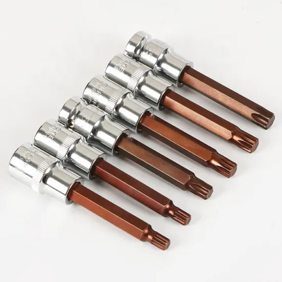 TOOLJOY Nut Driver Bit Set: Comprehensive Collection of Spline Type Shank Bits for Various Tools