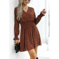 Women's Long Sleeve Mini Floral Dress