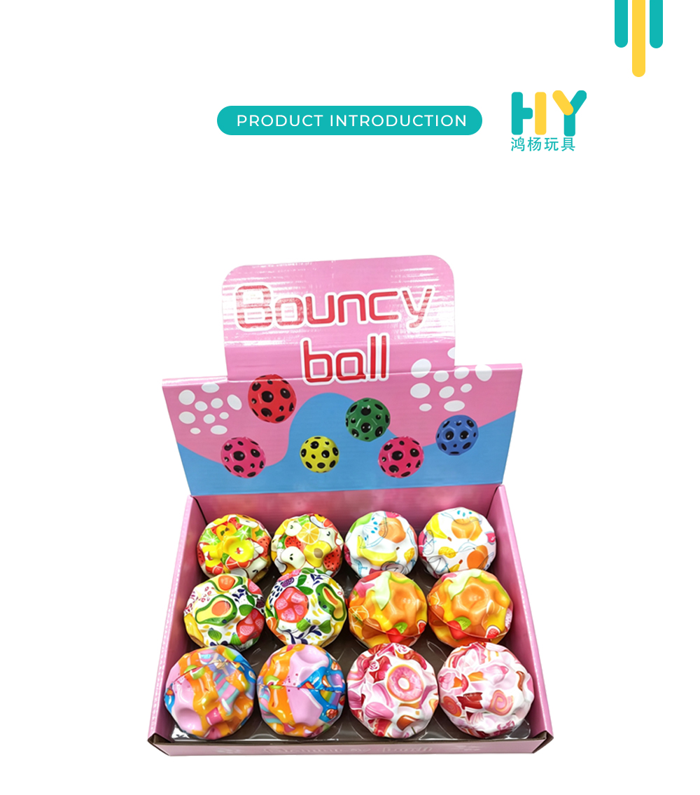 Cartoon Pattern High Bounce PU Balls X