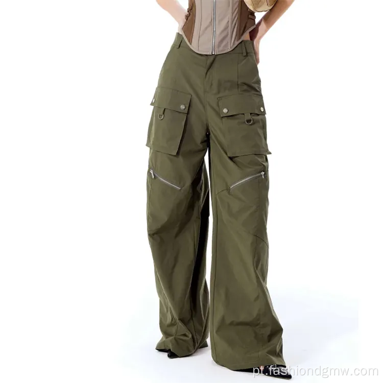 Mulheres Camuflagem Cargo Pants vários bolsos