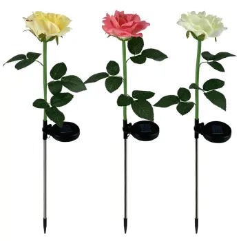 2021 Bestselling Waterproof LED Solar Garden Rose Flower Lights