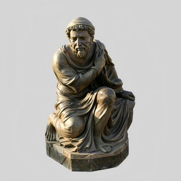 Stone Effect Classical Greek Thinker Home Decor