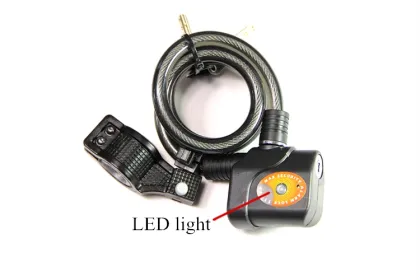 Bicycle anti-theft alarm spiral lock alarm cable lock