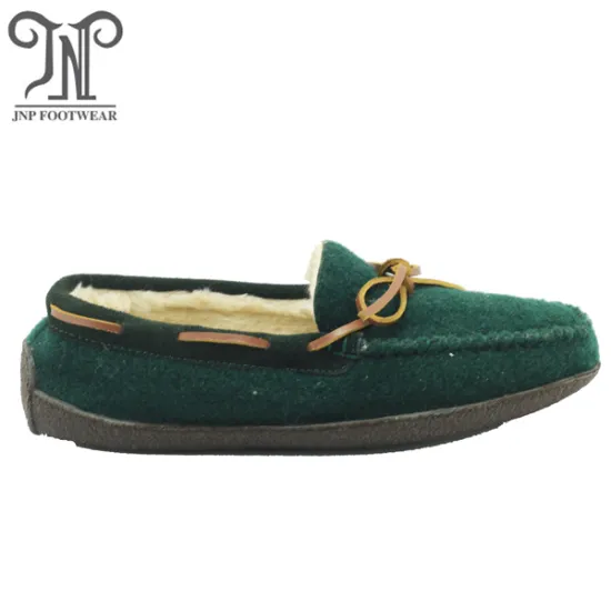 high quality comfortable warm women's felt moccasin slippers