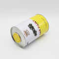 1L round lubricant tin can with plastic cap
