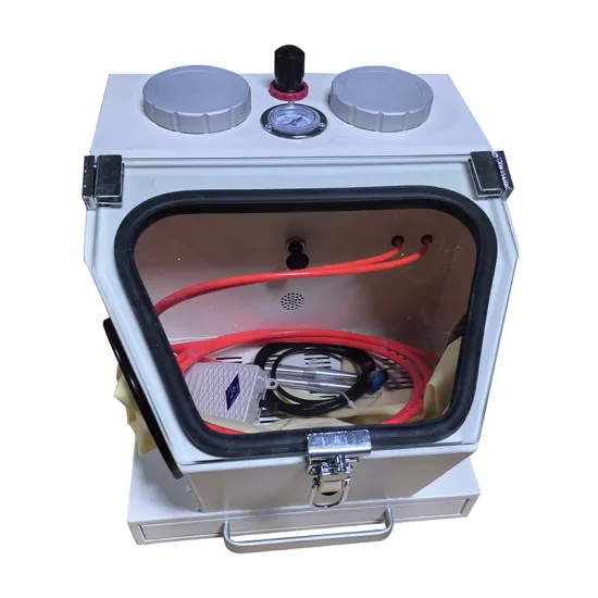 Twin Double Pen Sandblaster for Dental Labs with LED and Drawer