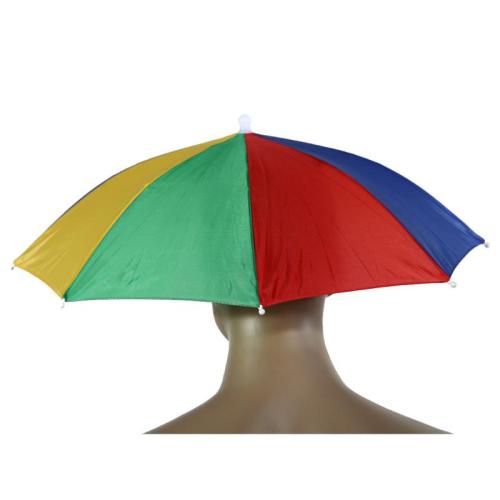 Foldable Umbrella Hat Caps Umbrella for Fishing Hiking Beach Camping Headwear Head Umbrella Outdoor Sports Rain Gear