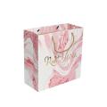 Custom Gold Foil Stamping Pink Gift Paper Bag