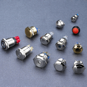 Langir platte metalen duwschakelaar - Waterdichte IP67 12V/24V LED -knopschakelaar