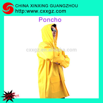 Yellow color with hat Military Poncho