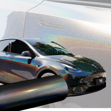 Iridecence laser Black Car Wrap