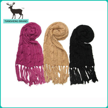 China Professional double weave knit jacquard scarf