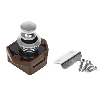 New Cabinet Button Lock for RV / Engine Home Caravan Locker Lock Push Lock Lock
