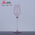 Copa de vino blanco rosa y copa de vino tinto