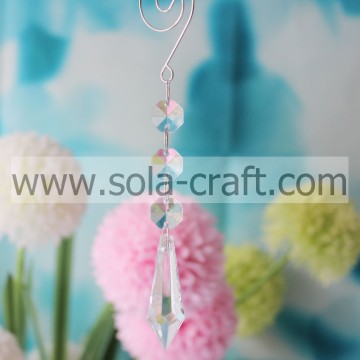 Oficina de 16 CM de acrílico plástico transparente acrílico Icicle Holiday Beaded Garland Prism