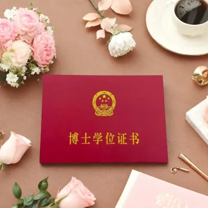 Premium Gold Inlaid National Symbol Academic Documents