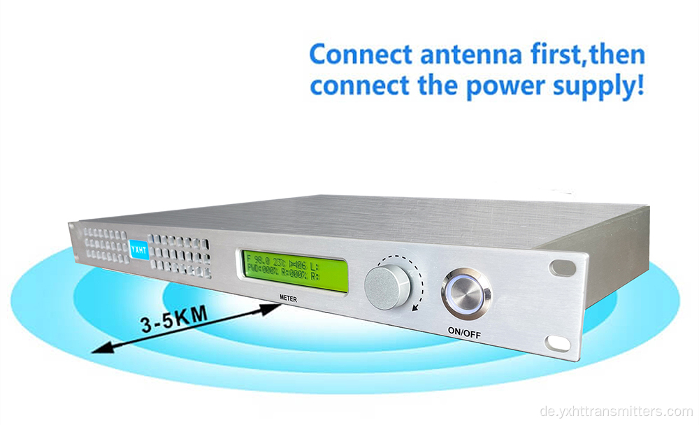 Professioneller 50-W-FM-Transmitter mit Antennen-Audio