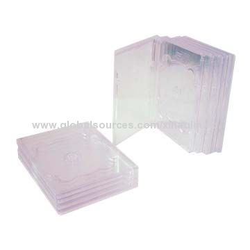 PS Transparent DVD Cases with 10mm Thickness, Pink Color