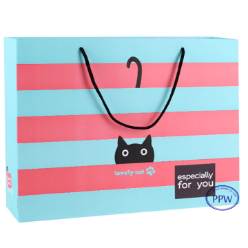 candy stripe paper shopping bags wholesale