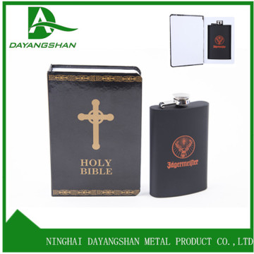 Pocket Size Black Alcohol Hip Flasks Insulated 4oz Leather Secret Flask