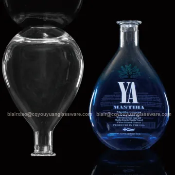Extra Long Stem Wine Glass Spray Liquor Bottle 750ML Glass Blue