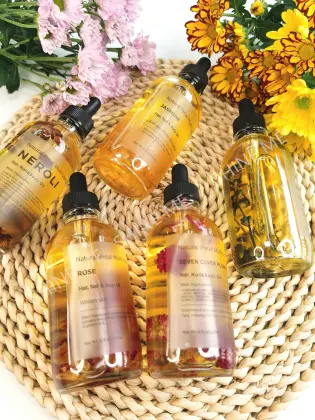 Pure Natural Flower Face and Body Essential Oil Serum - Hydrating Flower Face Oil