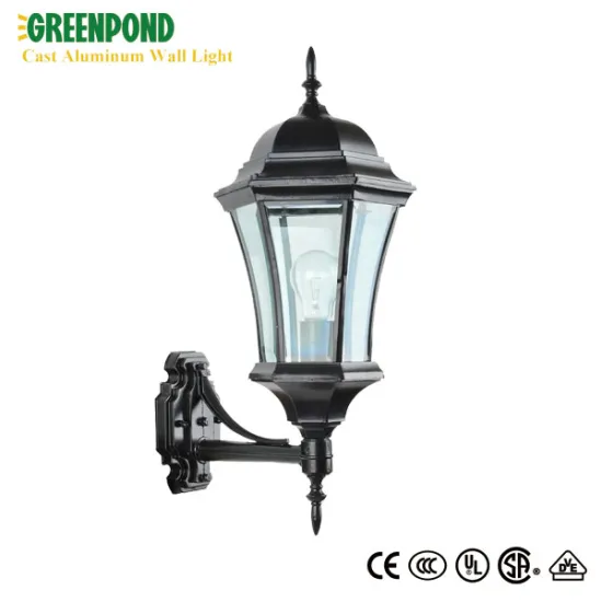 Incandescent Aluminum Wall Lantern With Frosted Glass