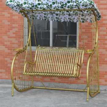 Antique Metal Wrought Cast Iron Swing for Outdoor Patio Garden