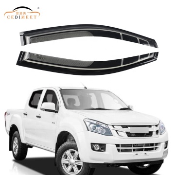 Deflector meteorológico de parachoques de malla acrílica negra para Isuzu D-Max 2014 2D