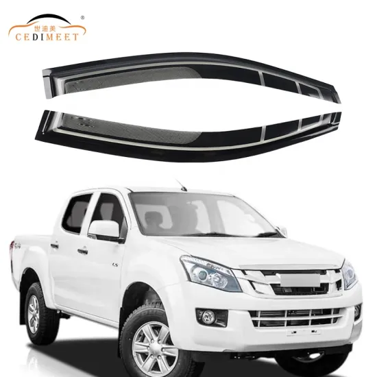 Black Acrylic Mesh Bumper Weather Deflector for Isuzu D-Max 2014 2D