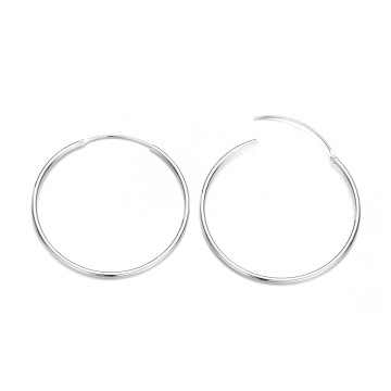 Simple Gold-Plated Stainless Steel Hoop Earrings - Wholesale Jewelry 30x30mm